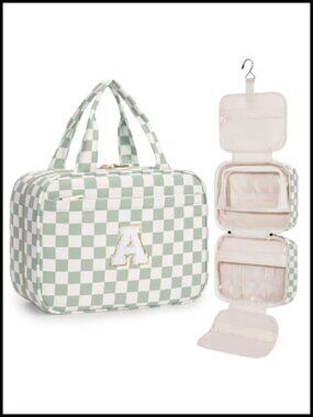 Hanging Travel Toiletry Bag Makeup Organizer Water Resistant Polyester